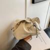 Bolso de Nube Plisado de Gama Alta para Mujer 2026 Nuevo Bolso de Cadena con Lazo de Moda Bolso Cruzado de Hombro Casual Elegante