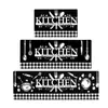 Tapete Largo para Cocina Transfronterizo Americano Temu Hogareño Antideslizante Absorbente de Aceite Juego Combinado de Tres Piezas Felpudo para Puerta de Entrada Fácil de Cuidar