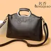 Bolsa de Mujer de Comercio Exterior de Gama Alta Moderna Retro con Relieve Patrón Oscuro Bolso de Mano Bolso para Madres de Mujeres de Mediana Edad Bolso de Hombro Único Bandolera