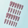 Long Ballet Nude Cor Rosa Nuvem unha Patch Temperamento Branco Wear nail Art Unha Europeia e Americana Unha acabada