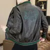 Jaqueta de Couro com Gola Baseball Nova para Primavera e Outono Masculina 2025 Marca Tendência Casual Bonita Mais Fácil de Combinar Jaqueta Curta de Motociclista Masculina