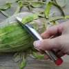 Cuchillo pelador casero de acero inoxidable, cuchillo pelador de barril redondo antiguo, rallador de melón, rascador de patatas, pelador, raspador, artefacto de cocina