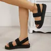 Moda Femenina Transfronteriza Sandalias Planas Versátiles Verano Ligeras Antideslizantes Eva Para Exteriores Sandalias de Playa Venta al por Mayor Comercio Exterior