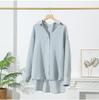 Traje de Lino Nuevo de Primavera y Verano para Mujer de Dos Piezas Camisa de Manga Larga Retro Color Sólido Protección Solar Top Ropa Zen Japonesa para Mujer