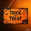Nuevo producto transfronterizo: letrero de puerta de madera plano para Halloween, decoración de pared creativa, letrero de decoración navideña, venta al por mayor del fabricante