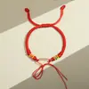 Pulseira de corda vermelha semiacabada tecida à mão DIY pingente de sachê pingente de joia estilo nacional corda de mão corda colorida