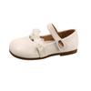 Zapatos de Cuero Versátiles de Moda para Niñas 2025 Primavera y Otoño Nuevo Estilo Suela Suave Dulce Malla con Pedrería Zapatos de Princesa Zapatos Antideslizantes de Rendimiento