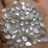 Concha de pérola natural superfície plana tartaruga gota em forma de xadrez superfície em forma de pêra 3*5 4*6 5*7 joias com pedra