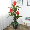 Planta de Simulação em Vaso Árvore da Fortuna Falsa Decoração de Interior para Sala de Estar Árvore Falsa Flor de Chão Flor Falsa Planta Verde Grande