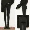 Calça Jeans Branca para Mulheres Outono e Inverno 2025 Novo Estilo Leggings de Perna Externa com Forro de Lã Cintura Alta Elástica Slim Look Emagrecedor