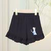 Shorts de Algodão Puro com Babados para Meninas Verão 2024, Estilo Fino Casual Solto, Calças de Bebê da Moda Tendência Estilo Coreano
