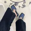 Design de Nicho Francês Vintage Sapatos Solteiros Sapatos Rasteiros de Couro Outono e Inverno Slip-on Sapatos Femininos Mocassins Pretos