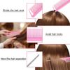 Traje de peluquería transfronterizo juego de siete piezas peine de cola puntiaguda de aguja de acero cepillo doble para cejas cepillo de borde peine para el cabello pinza de cocodrilo pasador para el cabello
