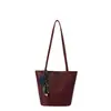 Yuezi Bolsa Tote Retro de Alta Qualidade com Isolamento Térmico Cesta de Piquenique Tecida Casual Estilosa Bolsa de Ombro Versátil Bolsa de Braço