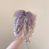 Clip para Coleta Estilo Nuevo 2026, Pinza de Tiburón, Pinza para el Cabello Floral de Gasa Estilo Hada, Pinza Dulce para Media Coleta, Accesorio para el Cabello
