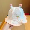 Moe Qiao House Sombrero de Bebé Primavera y Verano Delgado Niña Súper Moe Princesa Sombrero para el Sol Niña Malla Transpirable Sombrero de Pescador