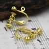 Accesorios de joyería hechos a mano DIY oro de 24k aretes pulsera collar accesorios material de horquilla tornillo cobre clip para oreja A352