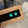 Pendientes de Menta Azul de Verano, Súper Brillantes con Diamantes, Exquisitos Clavos para el Cartílago, Clavos Únicos de Alta Gama para el Lóbulo, Pendientes Únicos y Hermosos