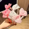 Acessórios de Cabelo Rosa para Meninas Meninas Doces Desenho Animado Fita de Laço Decoração de Cabelo Grampo de Cabelo Faixa de Cabelo Infantil