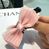 Presilha de cabelo requintada estilo coreano com laço pequeno e strass, presilha banana acessório de cabelo, presilha de cabelo elegante e versátil