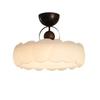 Lámpara de Techo para Dormitorio de Espectro Completo Crema Antigua Moderna Simple Lámparas para Habitación Estudio Iluminación de Protección Ocular de Espectro Completo