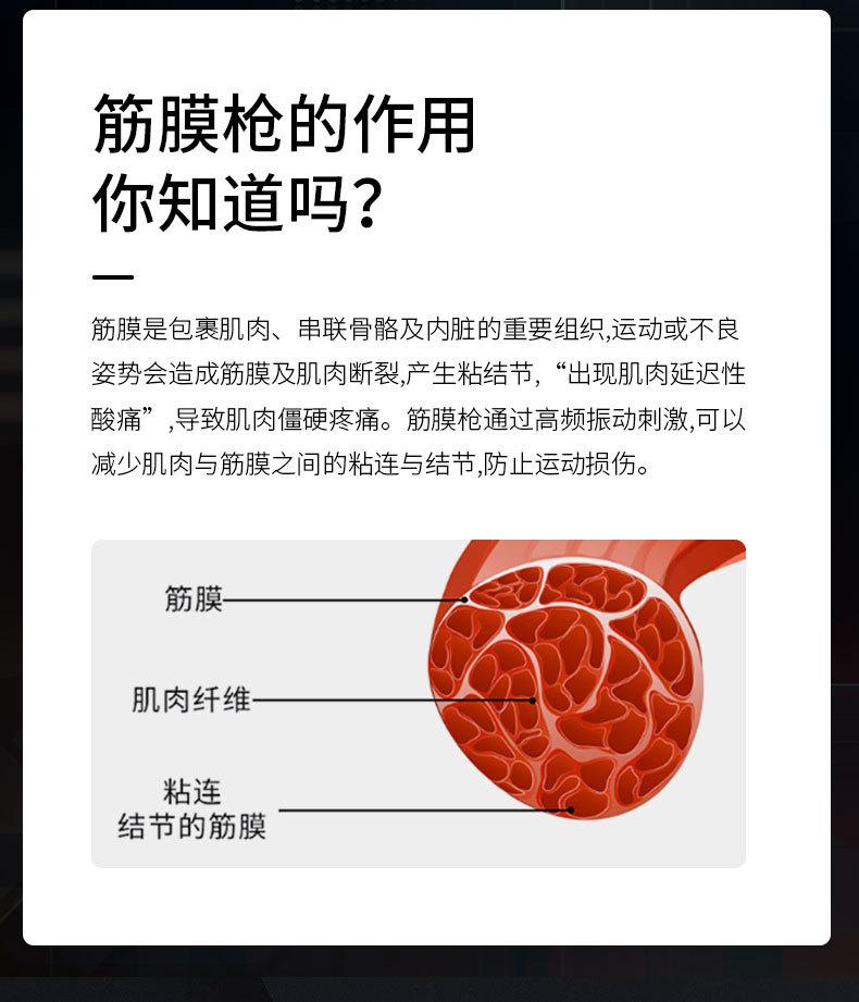 跨境专享三角筋膜枪 按摩器肌肉深度放松锻炼 高频率