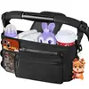Bolsa Colgante para Cochecito de Bebé, Bolsa de Almacenamiento Multifuncional, Bolsa de Almacenamiento Universal de Gran Capacidad para Cochecitos de Bebé, Bolsa de Almacenamiento para Salidas de Bebé