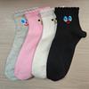 Primavera y Verano Nuevos Calcetines de Ojos Grandes Calcetines de Mujer Verano Malla Fina Transpirable Paquete de Expresiones Divertidas Calcetines de Cintura Baja