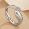 Pulsera Irregular de Aleación con Incrustaciones de Diamantes Ventas Calientes Transfronterizas Pulsera Abierta Exagerada Pulsera de Diseño de Moda de Alta Gama para Mujeres