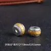 Contas de Barril de Liga Prata de Xizang Joias Bicolor Materiais para DIY Contas de Buda Pulseira Contas de Barril de Transferência Nuvem Mantra de Seis Caracteres Contas Espaçadoras