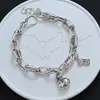 Pulseira Saco da Sorte de Nicho de Luxo para Mulheres, Moda Ins Leve Luxo Personalidade Dólar Hip-Hop Retro Tendência Pingente Joia