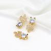Oro Verdadero 18k Col de Forma Pentagonal Microincrustaciones de Circonita Accesorios Pulsera de Mariposa Colgante DIY Collar Pendientes Colgante D103