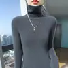 Otoño/Invierno 2026 Nuevo Suéter de Punto de Cachemira para Mujer Cuello Alto Elegante Top de Punto con Nuevo Diseño