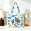 Bolsa de Lona Fofa de Desenho Animado para Animal de Estimação Bolsa de Mão Bolsa de Armazenamento para Alunos do Ensino Fundamental e Médio Presente Prático para Compartilhar
