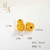 Joyería Chapada en Oro Accesorios DIY Martillado Calabaza Pequeña Cuentas Espaciadoras con Agujero Patrón de Nube Pulido Fortuna y Prosperidad Pulsera de Cuerda Trenzada Anillo para Correr