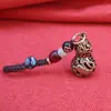 Llavero de Calabaza Doble de Peces Huecos de Latón Patrón de Pez Anual Pez Vintage Colgante de Regalo para Hombres y Mujeres