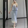 Marca Z Midi Comércio Exterior Transfronteiriço Novo Produto Za Renda Europeia e Americana Camisola Top Meia Za