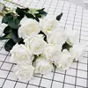 Flor Artificial Rosa Cruzada Decoração de Casamento Rosa Única de Seda Flor Artificial Rosa de Alto Padrão Aparência Realista Atacado do Fabricante