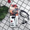 Nuevos D21 con control de cable de trigo auriculares con orificio redondo de 3.5 tapones para los oídos con cable intraurales auriculares para juegos dos colores blanco y negro