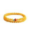 Pulseira de Duplo Círculo Imitando Cera de Abelha Estilo Templo para Mulheres, Pulseira Empilhável Versátil Vintage, Joia de Luxo Leve de Alta Qualidade, Presente para Transmissão ao Vivo