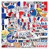 50 pegatinas francesas para portátiles, portátiles, teléfonos móviles, tazas de vacío, pegatinas decorativas transfronterizas.