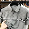 Camiseta de Manga Curta de Verão com Bolsos Reais para Homens, Camisa Polo com Gola Reversível, Estilo Casual Respirável Fino para Homens de Meia-Idade e Idosos