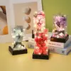 520 Flor Eterna Flor Seca Jabón Rosa Pantalla Acrílica Regalo de San Valentín Cumpleaños Adorno Terminado Decoración del Hogar