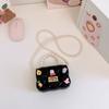 Bolsa de Mão para Bebê Estilo Coreano Verão Infantil Silicone Ombro Pequena Quadrada Bolsa de Menina Mini Corrente de Pérolas Transversal