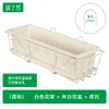 Maceta para Plantar Verduras en Balcón, Maceta Rectangular, Canaleta para Flores de Plástico Extra Grande, Caja de Resina para Plantar Verduras y Fresas, Soporte Colgante