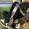Pantalones modernos y versátiles para hombre, moda talla grande 2026, pantalones deportivos y casuales rectos con cordón holgado