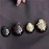 Accesorios de Joyería Tallados de Obsidiana Natural Pixiu Agujero Recto a Través Pulsera DIY Cristal con Obsidiana de Colores Pequeño Pixiu
