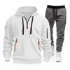 Chamarra sudadera transfronteriza para hombre, traje deportivo de primavera y otoño, sudadera con capucha casual para hombre con múltiples bolsillos, ropa de trabajo