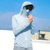 Roupas de Proteção Solar Masculinas Finas Proteção UV Nova Roupa de Proteção Solar Fina Respirável Jaqueta para Esportes ao Ar Livre Pesca