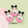 Lindo Mickey Donut Helado DIY Gel de Crema Pinza para el Cabello Funda para Teléfono Móvil Pegatina para Refrigerador Coche Eléctrico Accesorios de Resina